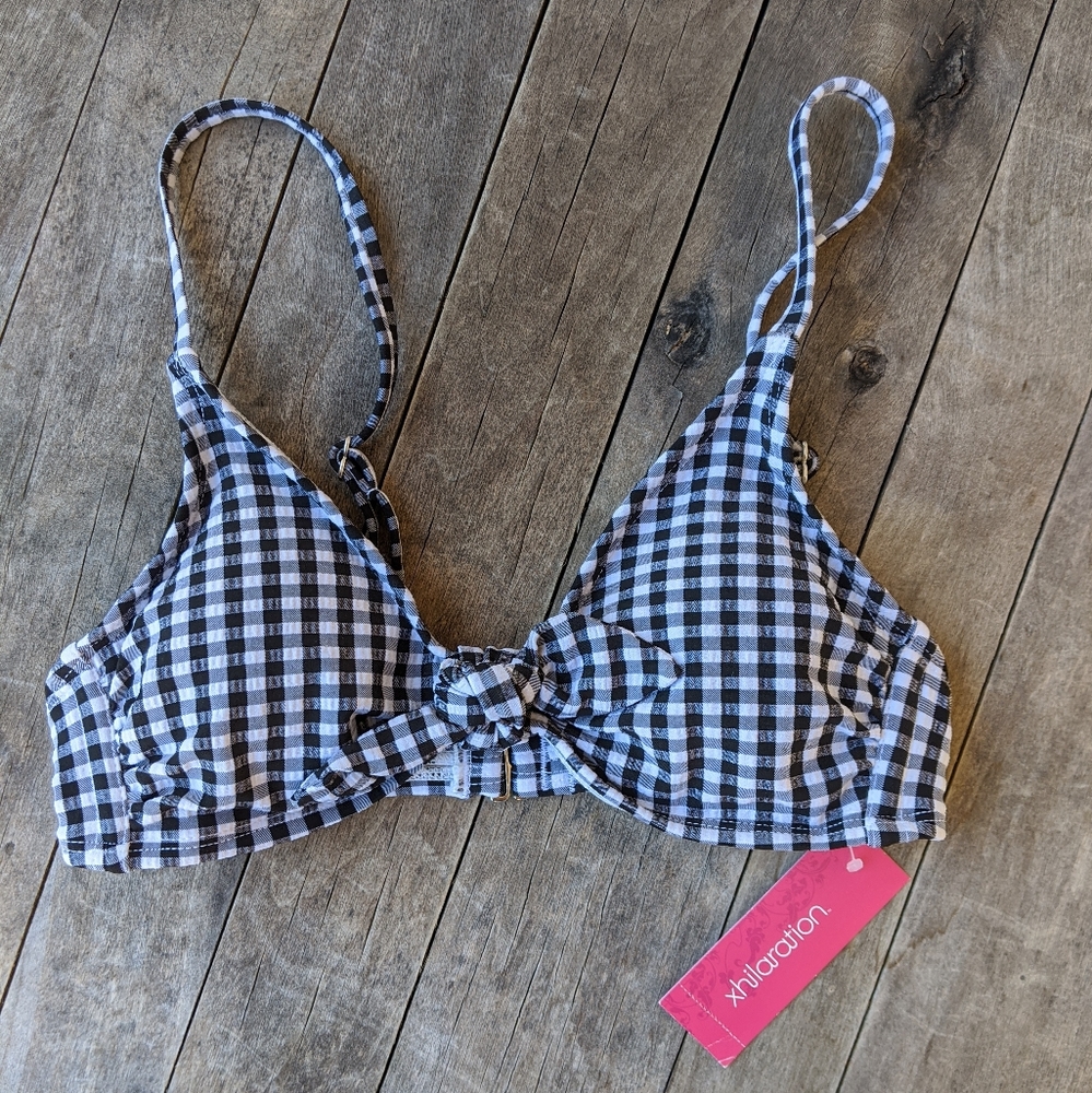 gingham bikini top